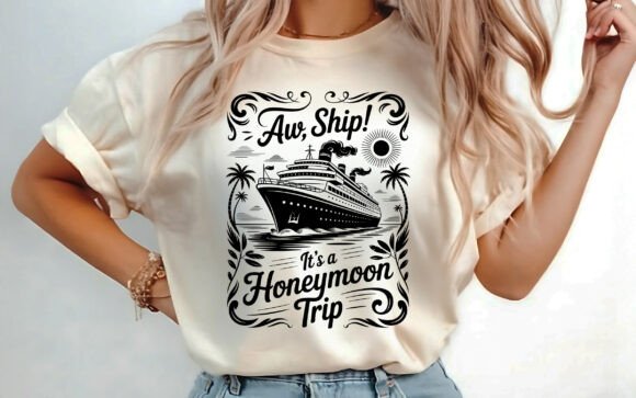 Aw, Ship It's a Honeymoon Trip Shirt SVG