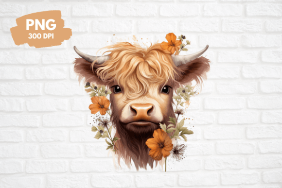Charming Baby Highland Cow for T-Shirt Designs and Graphics