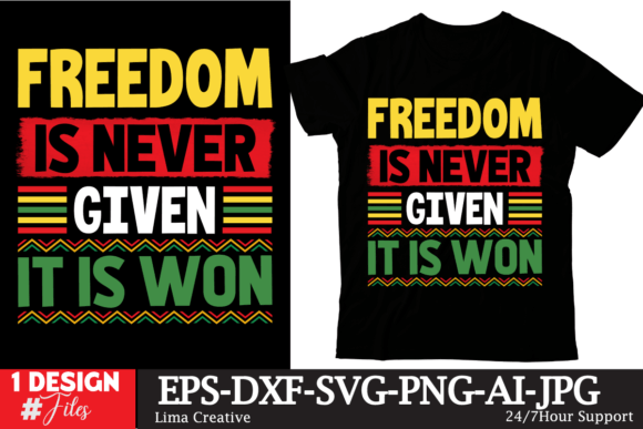 Freedom is Never Given It is Won: A Bold T-Shirt Design