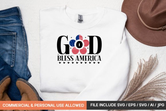 God Bless America Svg: A Versatile Graphic for T-Shirt Designs