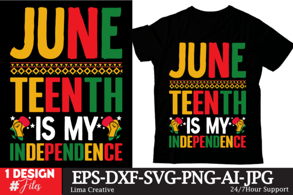 Juneteenth is My Independence: A Versatile T-Shirt Graphics Asset