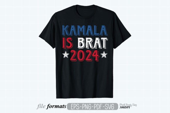 Kamala is Brat: A Bold and Playful Embroidery Design