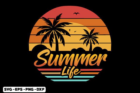 Summer Life T-Shirt Graphics for Crafters