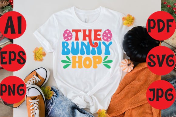 The Bunny Hop: A Charming Easter T-Shirt Design for Graphics